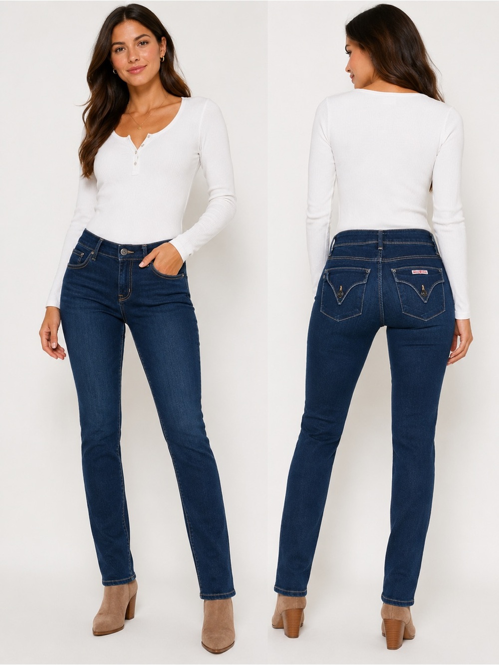 Hudson Colin Flap Pocket Skinny Jeans Women’s Size 25 Dark Indigo Mid Rise